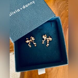 Leopard Print Bow Earrings
